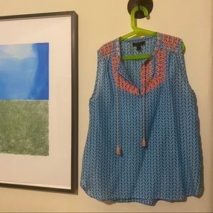 J. Crew Embroidered Tassle Tank Top - 6